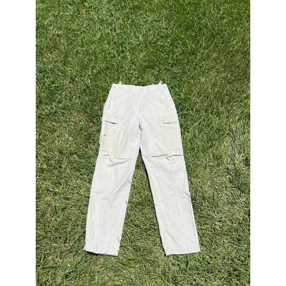 Vintage 90s Banana Republic Tan Safari Cargo Pants 32x33.5